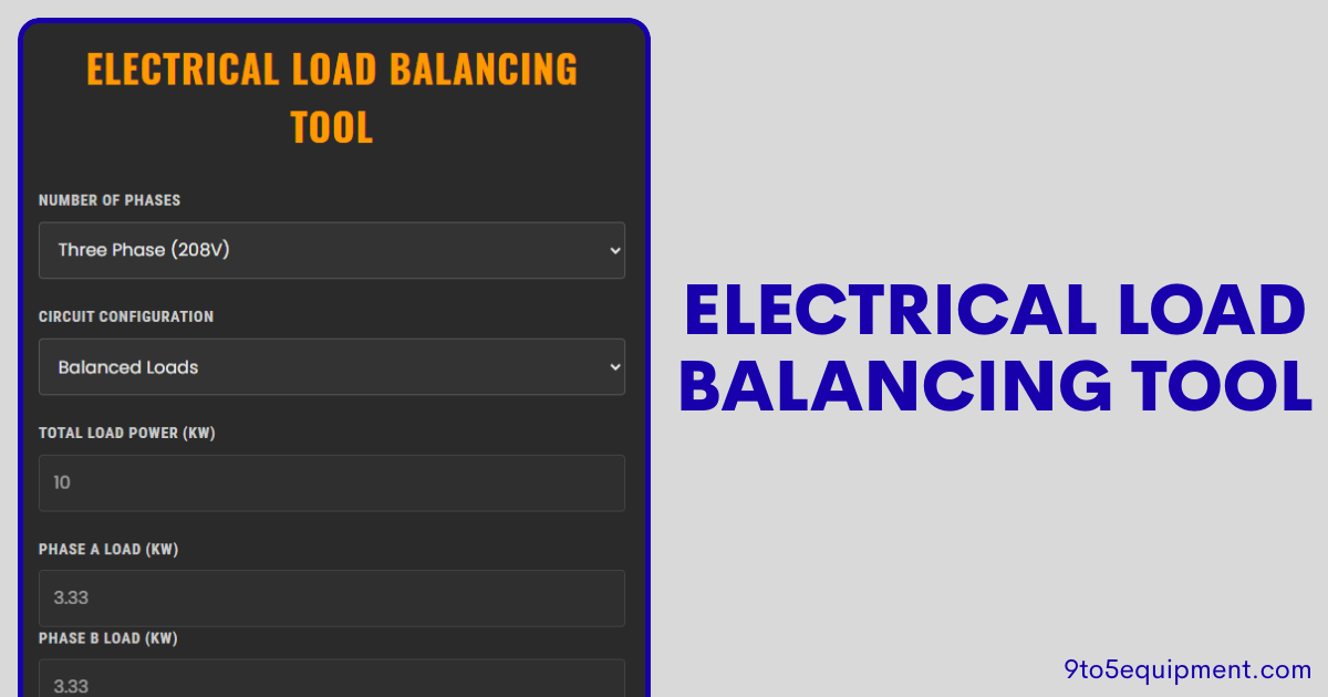 Electrical Load Balancing Tool