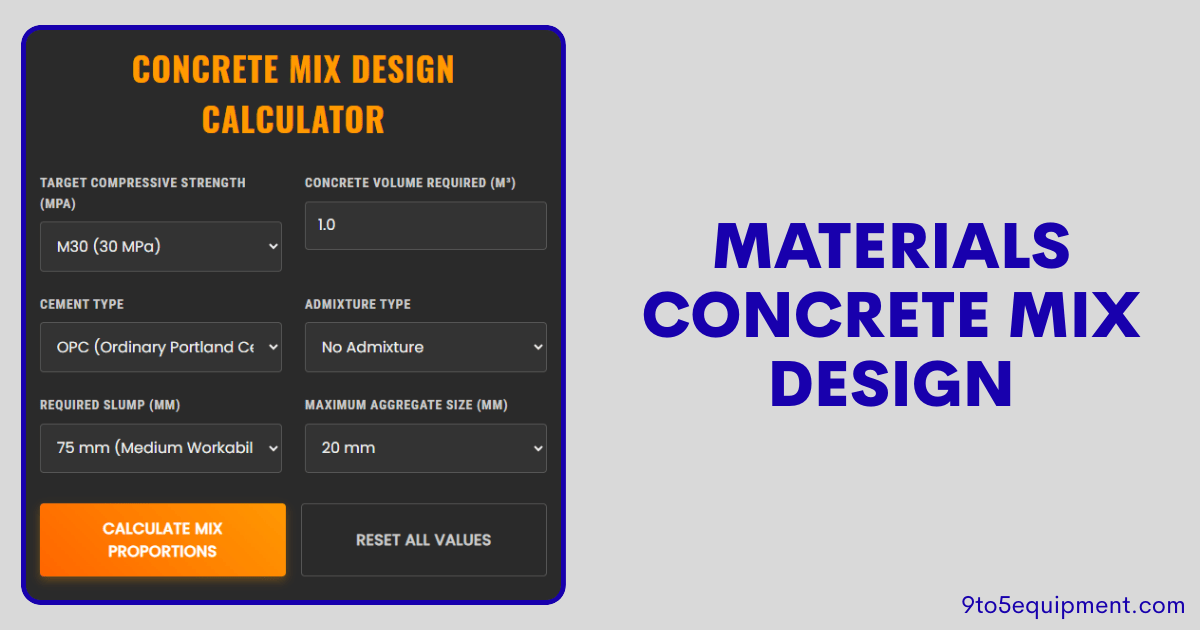 Materials Concrete Mix Design