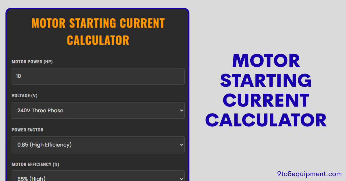 Motor Starting Current Calculator