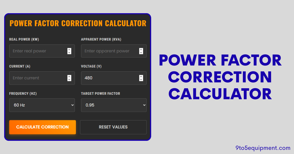 Power Factor Correction Calculator