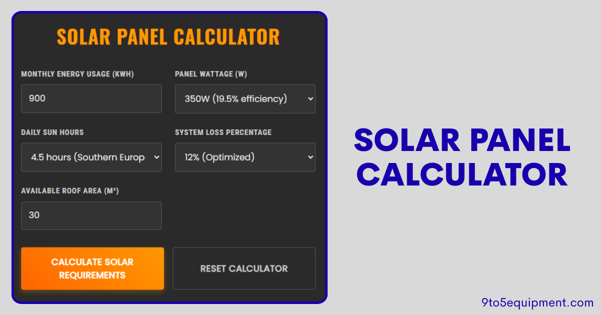 Solar Panel Calculator