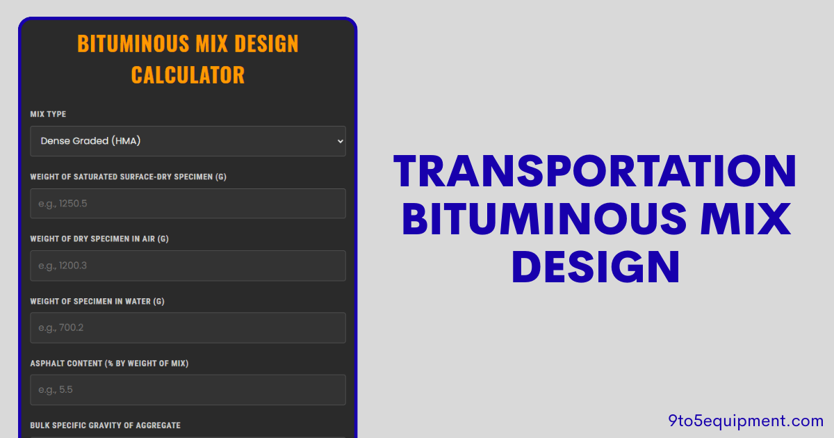 Transportation Bituminous Mix Design