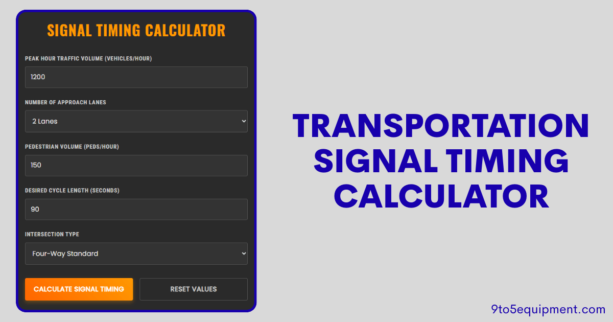 Transportation Signal Timing Calculator