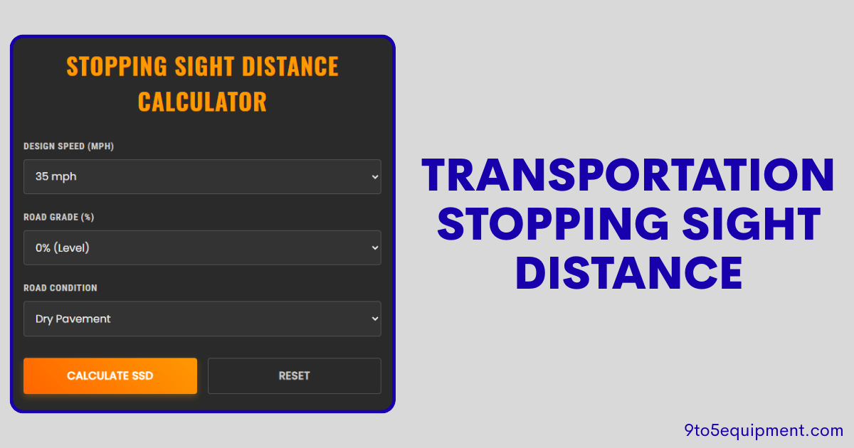 Transportation Stopping Sight Distance