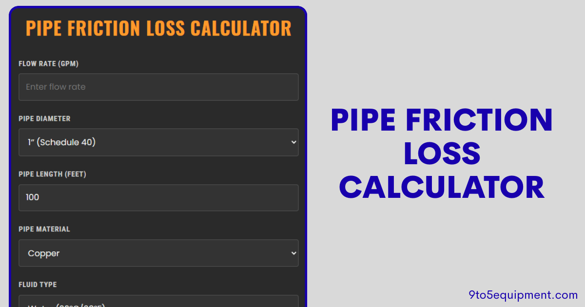 Pipe Friction Loss
