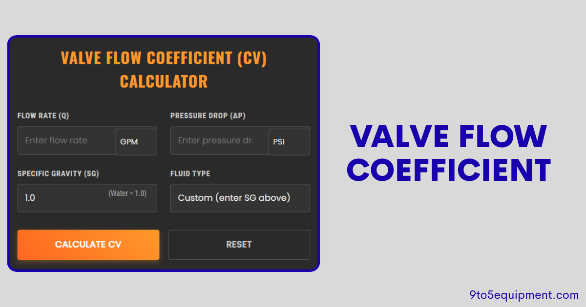 Valve Flow Coefficient